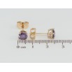 Серьги Xuping Позолота 18K пусеты Сиреневые фианиты в 4-х крапановой оправе ø 6мм фото №2 Серьги Xuping Позолота 18K пусеты Сиреневые фианиты в 4-х крапановой оправе ø 6мм фото №2