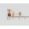 Серьги Xuping Позолота 18K пусеты Красные фианиты в ободковой оправе ø 6мм фото №2