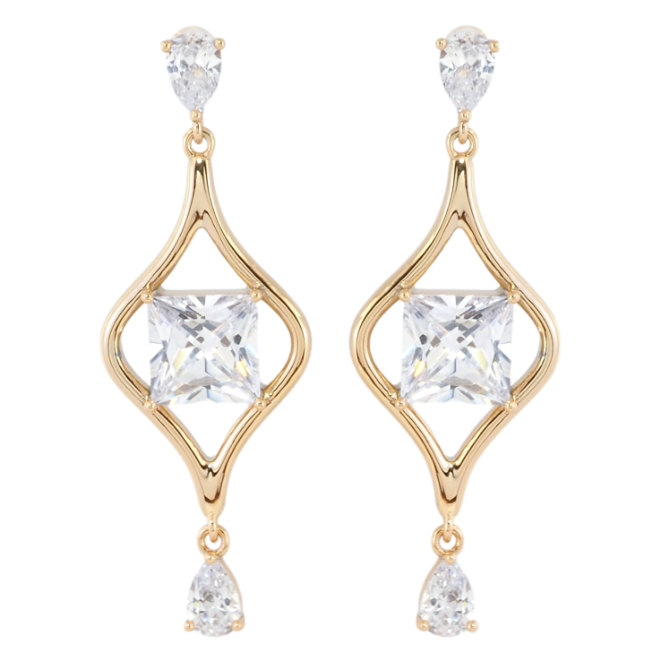 Серьги Xuping Позолота 18K пусеты Декоративные подвески фото №4 Серьги Xuping Позолота 18K пусеты Декоративные подвески фото №4