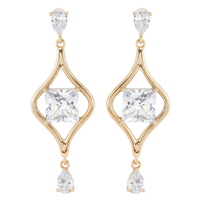 Сережки Xuping Позолота 18K пусети Декоративні підвіски фото №2 Сережки Xuping Позолота 18K пусети Декоративні підвіски фото №2