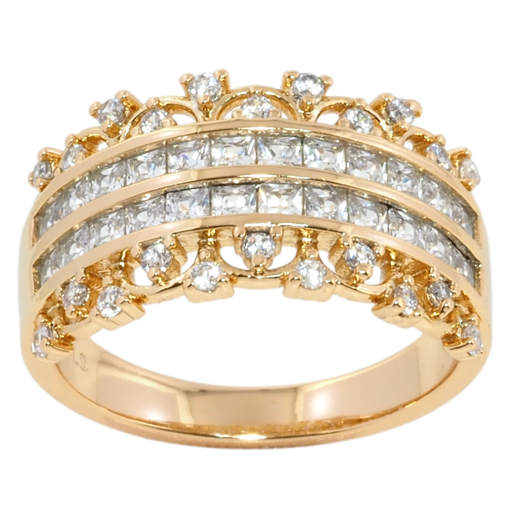 Кольцо Xuping Позолота 18K Узор с инкрустацией цирконием фото №15