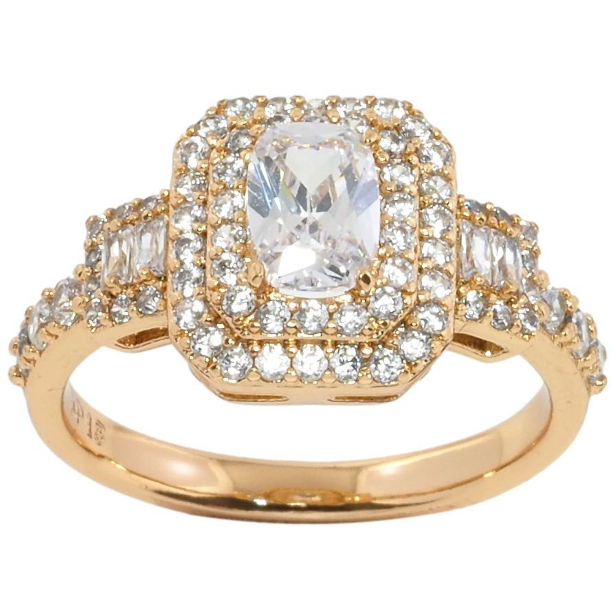 Кольцо Xuping Позолота 18K Инкрустация цирконием фото №1