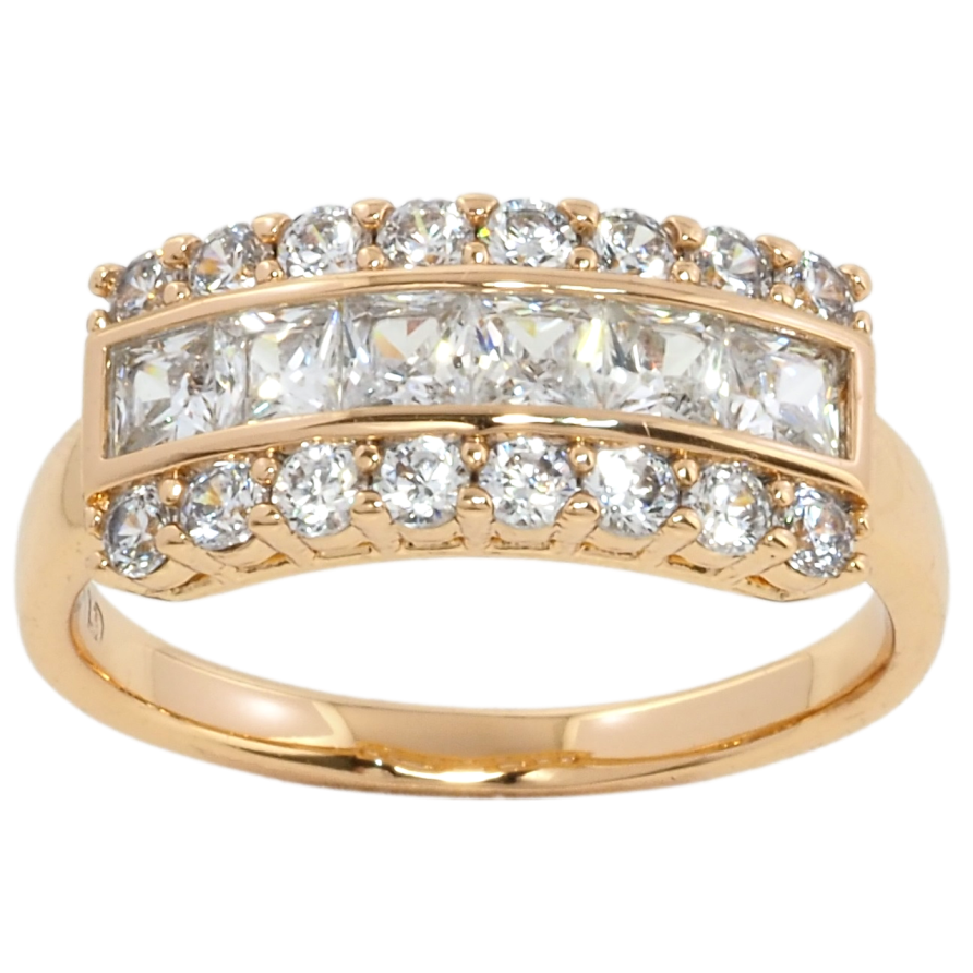 Кольцо Xuping Позолота 18K Инкрустация цирконием фото №1