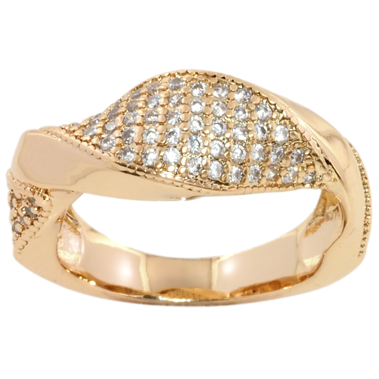 Кольцо Xuping Позолота 18K Узор с инкрустацией цирконием фото №4