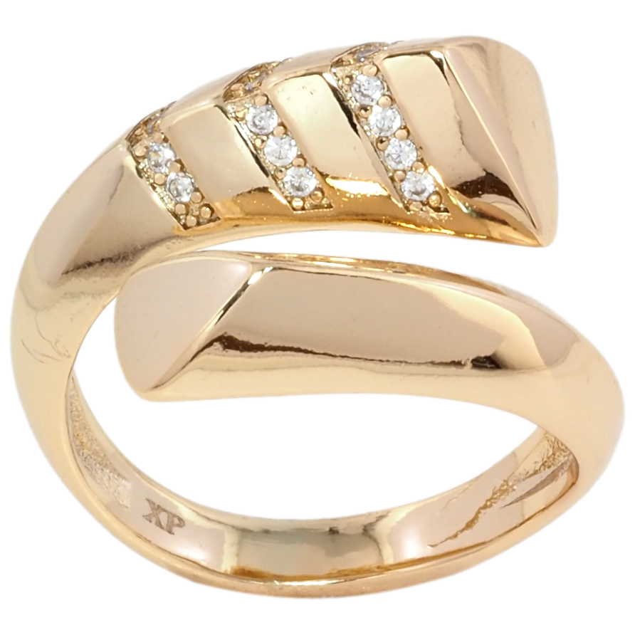 Кольцо Xuping Позолота 18K Декоративный узор с цирконием фото №1