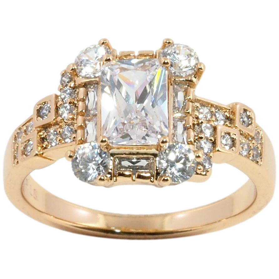 Кольцо Xuping Позолота 18K Декоративный узор с цирконием фото №1