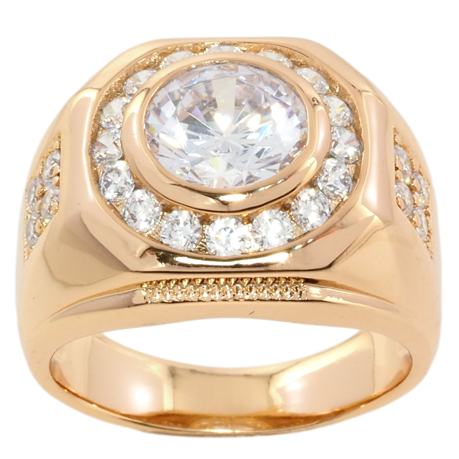 Перстень Xuping Позолота 18K Фіаніт в обрамленні цирконію фото №1 Перстень Xuping Позолота 18K Фіаніт в обрамленні цирконію фото №1