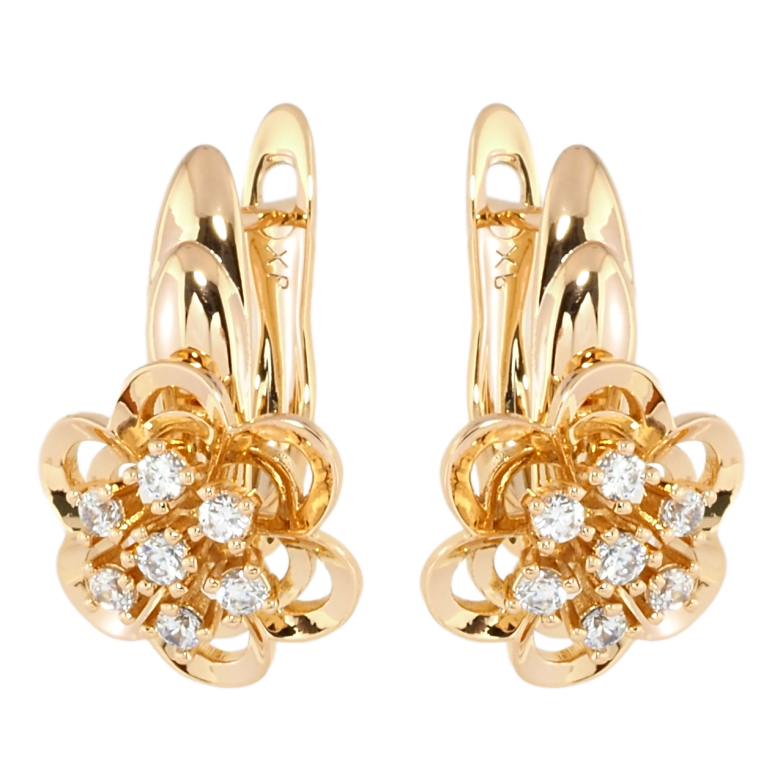 Серьги Xuping Позолота 18K английский замок Цветочки фото №1