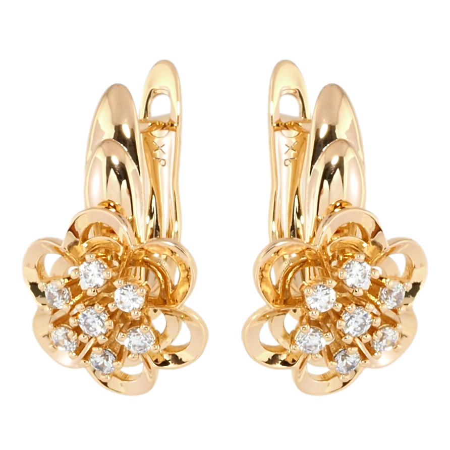 Серьги Xuping Позолота 18K английский замок Цветочки фото №1
