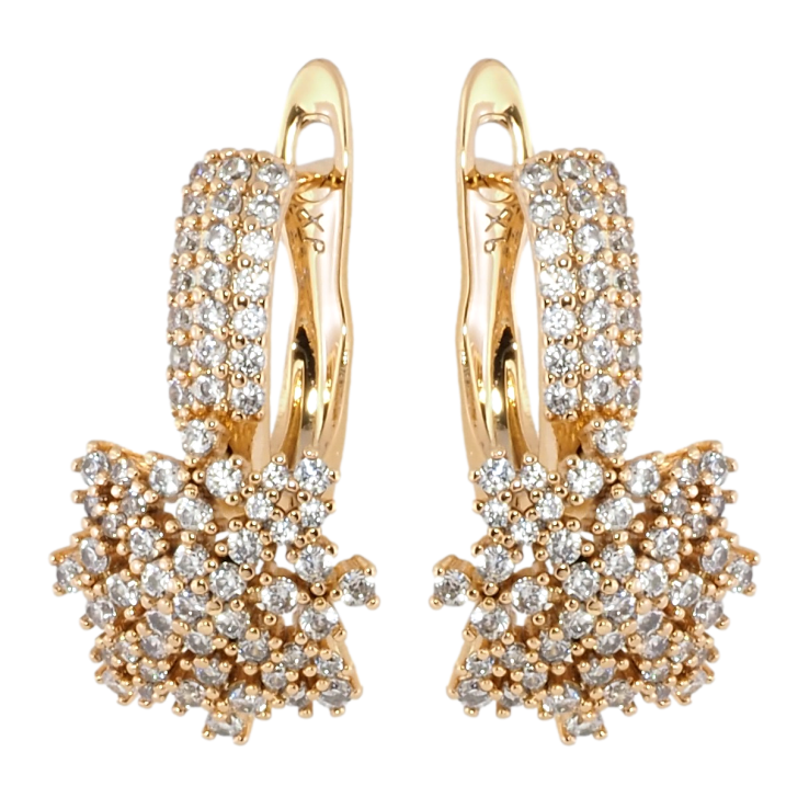 Серьги Xuping Позолота 18K английский замок Инкрустация цирконием фото №18