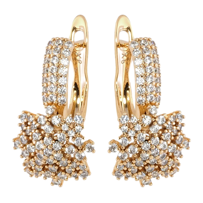 Серьги Xuping Позолота 18K английский замок Инкрустация цирконием фото №9