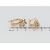 Серьги Xuping Позолота 18K английский замок Цветочки с цирконием фото №2