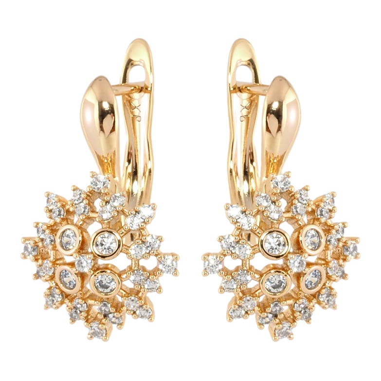 Серьги Xuping Позолота 18K английский замок Инкрустация цирконием фото №9