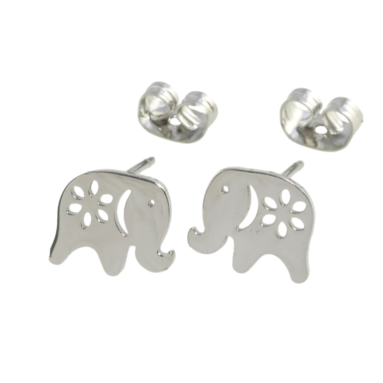 Серьги Xuping TTM Stainless Steel цвет Родий пусеты Слоники фото №23