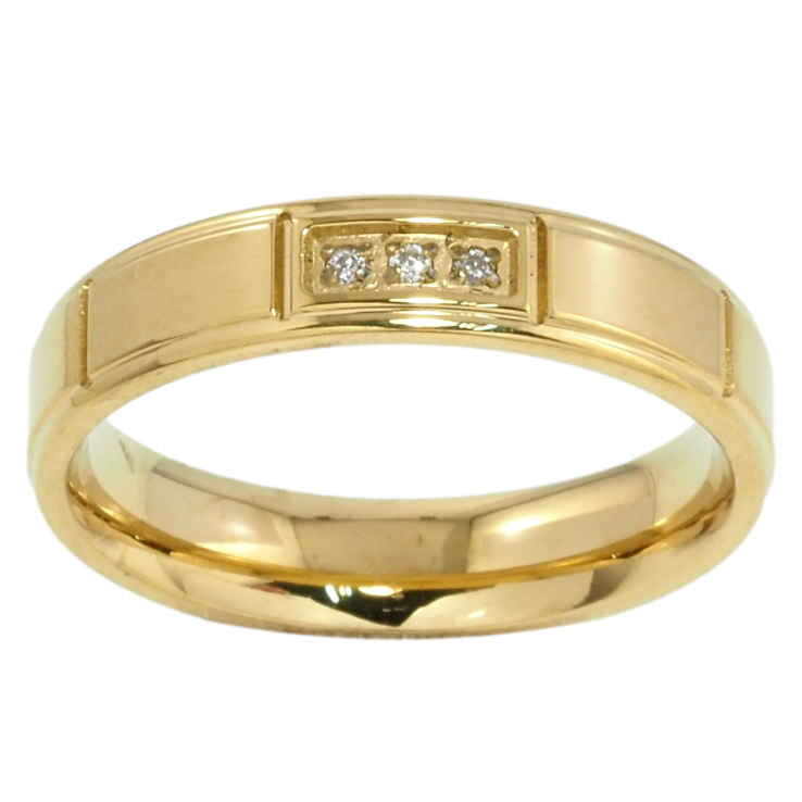 Кольцо Xuping TTM Stainless Steel Цвет 14К Узор с цирконием, шир. 4.5мм фото №12