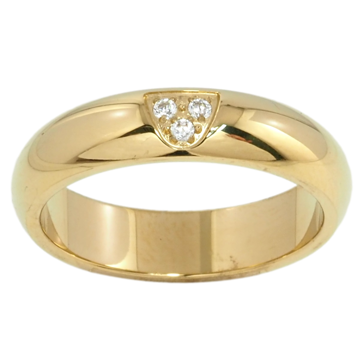 Кольцо Xuping TTM Stainless Steel Цвет 14К Узор с цирконием, шир. 5мм фото №9