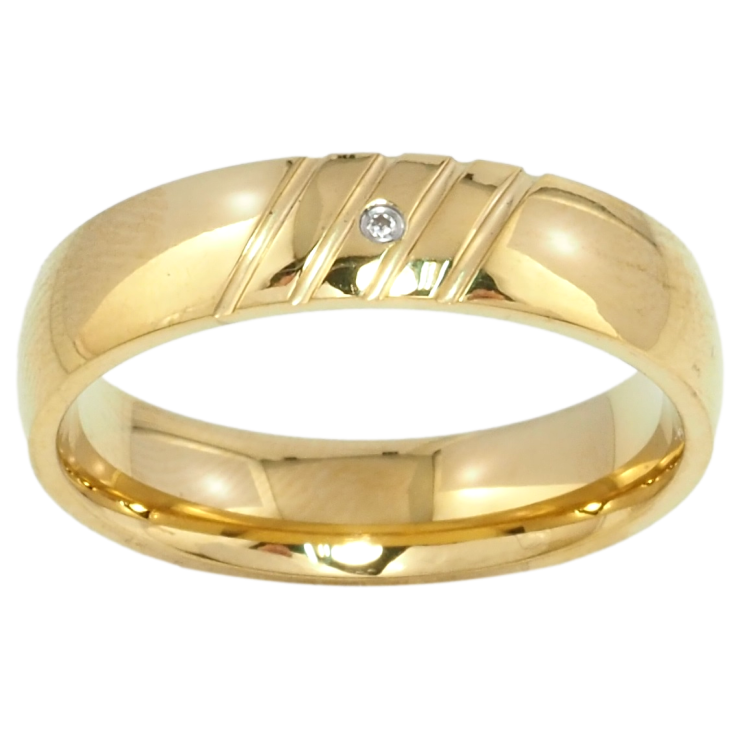 Кольцо Xuping TTM Stainless Steel Цвет 14К Узор с цирконием, шир. 5мм фото №17