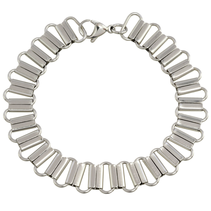 Браслет Xuping ТТМ Stainless Steel колір Родій Фантазійне плетіння розмір 21.5см х 13мм фото №15