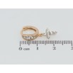 Сережки Xuping Позолота 18K підвіски на колечках Хрестики з цирконієм фото №2