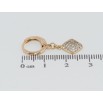 Серьги Xuping Позолота 18K подвески на колечках Ромбовые подвески с инкрустацией цирконием фото №2