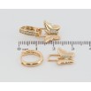Сережки Xuping Позолота 18K підвіски на колечках Метелики 2 в 1 фото №3