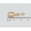 Серьги Xuping Позолота 18K подвески на колечках Стрелы с сердечками фото №2