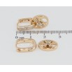 Серьги Xuping Позолота 18K подвески на колечках Овальные подвески с инкрустацией цирконием 2 в 1 фото №2