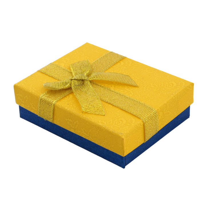 Подарункова жовто- блакитна коробка з бантом Універсальна (Каблучка, Кулон, Сережки) Розмір 7х9см, h = 2.5см фото №12 Подарункова жовто- блакитна коробка з бантом Універсальна (Каблучка, Кулон, Сережки) Розмір 7х9см, h = 2.5см фото №12