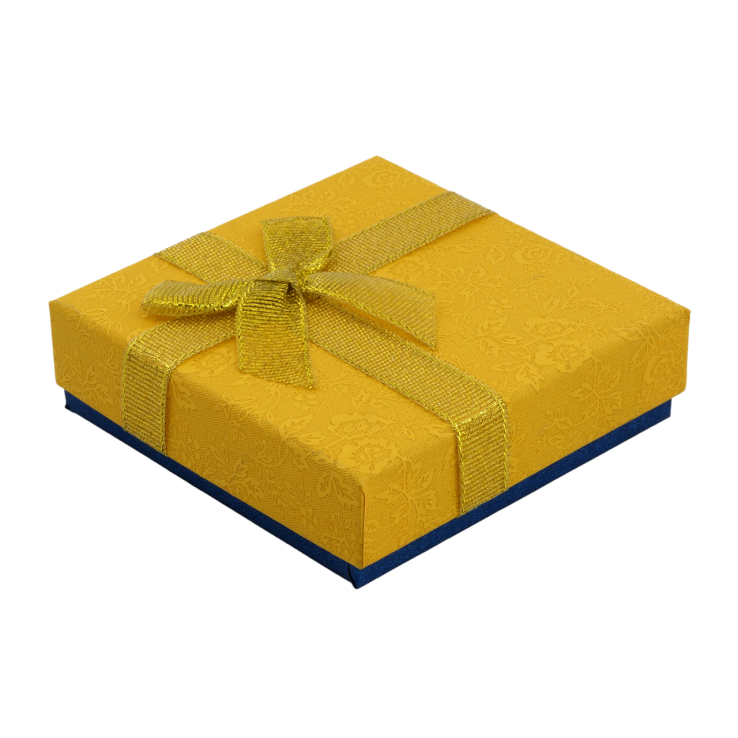 Подарункова жовто- блакитна коробка з бантом Універсальна (Каблучка, Кулон, Сережки) Розмір 9х9см, h = 2.5см фото №21 Подарункова жовто- блакитна коробка з бантом Універсальна (Каблучка, Кулон, Сережки) Розмір 9х9см, h = 2.5см фото №21
