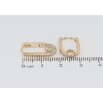 Серьги Xuping Позолота 18K колечки Боковой узор цирконием фото №2