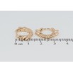 Серьги Xuping Позолота 18K колечки Декоративный узор фото №2