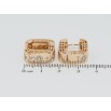 Серьги Xuping Позолота 18K колечки Квадратные с цветочным узором фото №2