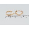 Сережки Xuping Позолота 18K колечка Бічний візерунок білі серця емаллю фото №2