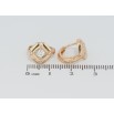 Серьги Xuping Позолота 18K колечки Ромбовый узор с цирконием фото №2