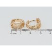 Серьги Xuping Позолота 18K колечки Резной узор фото №2