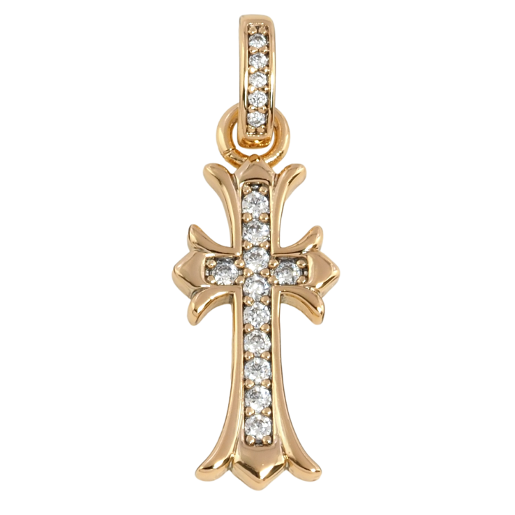 Кулон Xuping Позолота 18K Крест с цирконием для цепочки до 3мм фото №10 Кулон Xuping Позолота 18K Крест с цирконием для цепочки до 3мм фото №10