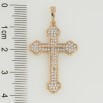 Кулон Xuping Позолота 18K Крест с инкрустацией цирконием для цепочки до 5мм фото №2