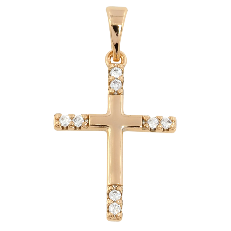 Кулон Xuping Позолота 18K Хрест із цирконієм для ланцюжка до 5мм фото №6