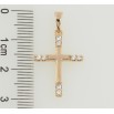 Кулон Xuping Позолота 18K Хрест із цирконієм для ланцюжка до 5мм фото №2