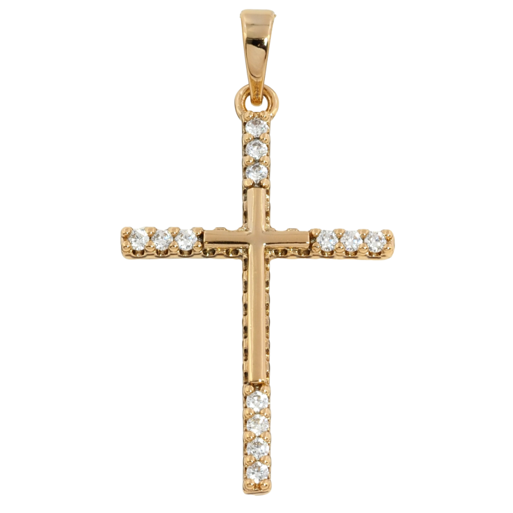 Кулон Xuping Позолота 18K Крест с цирконием для цепочки до 6мм фото №16 Кулон Xuping Позолота 18K Крест с цирконием для цепочки до 6мм фото №16