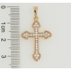 Кулон Xuping Позолота 18K Крест с цирконием для цепочки до 5мм фото №2