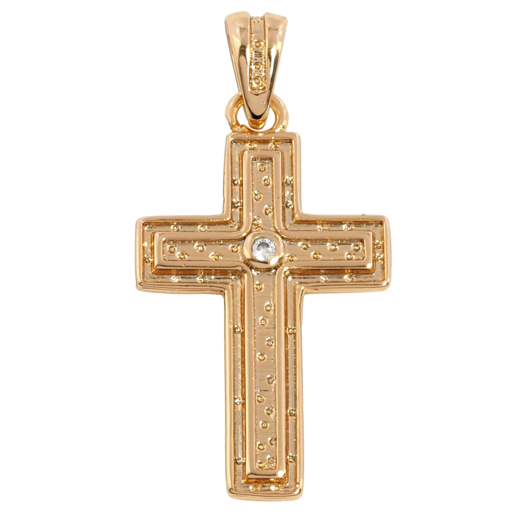 Кулон Xuping Позолота 18K Крест с цирконием для цепочки до 3мм фото №17 Кулон Xuping Позолота 18K Крест с цирконием для цепочки до 3мм фото №17
