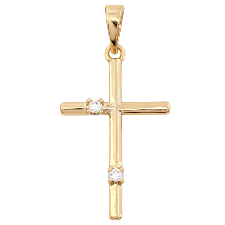 Кулон Xuping Позолота 18K Хрест з цирконієм для ланцюжка до 5мм фото №1