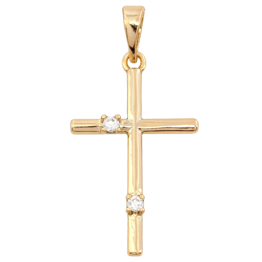 Кулон Xuping Позолота 18K Крест с цирконием для цепочки до 5мм фото №1