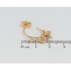 Серьги Xuping Позолота 18K пусеты Дуги с подвесками звездочки фото №2