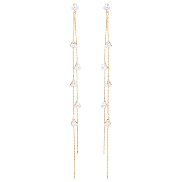 Серьги Xuping Позолота 18K пусеты Подвески кристаллы на цепочке фото №2 Серьги Xuping Позолота 18K пусеты Подвески кристаллы на цепочке фото №2