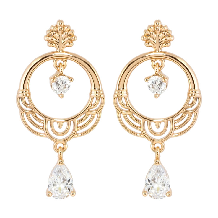 Серьги Xuping Позолота 18K пусеты Декоративные подвески с фианитами фото №3 Серьги Xuping Позолота 18K пусеты Декоративные подвески с фианитами фото №3