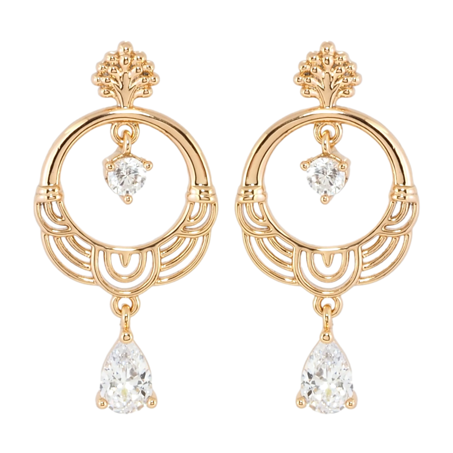 Серьги Xuping Позолота 18K пусеты Декоративные подвески с фианитами фото №1 Серьги Xuping Позолота 18K пусеты Декоративные подвески с фианитами фото №1