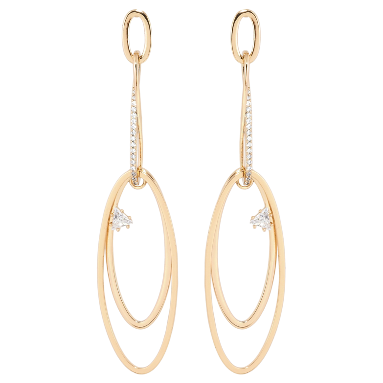 Серьги Xuping Позолота 18K пусеты Сердечки с вставками циркония фото №1