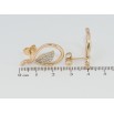 Серьги Xuping Позолота 18K пусеты Петельки с листиками фото №2